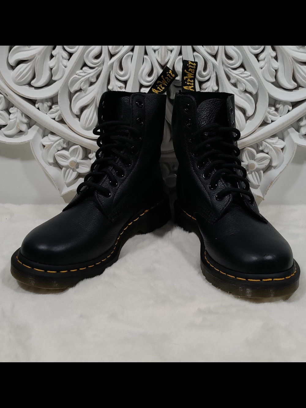 Dr. Martens 1460 Pascal Black Leather Boots-Women’s 8